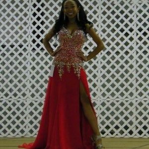 Red ritzee original pageant gown
